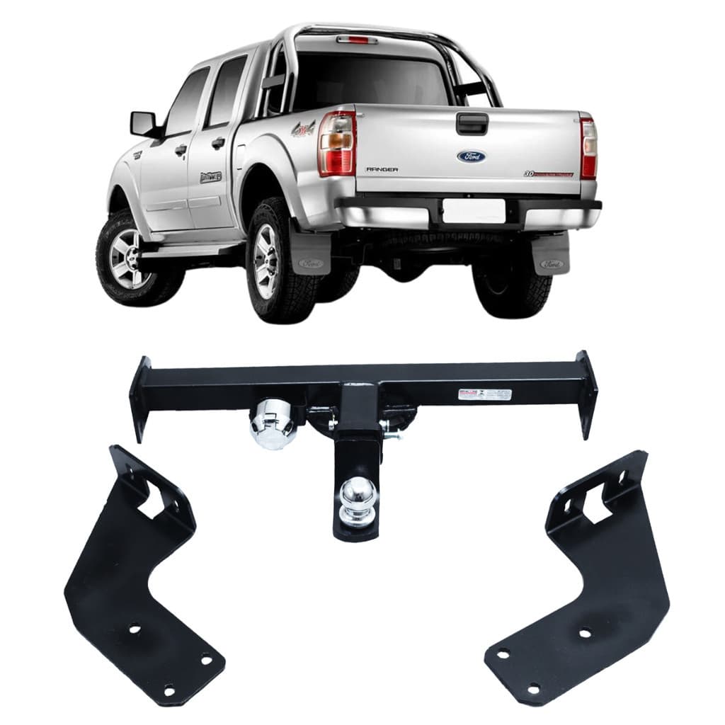 Engate Reboque Removivel Ford Ranger 2006 - 2012 Cap Carga 1500kg Aco Resistente Brucke Produto de Qualidade