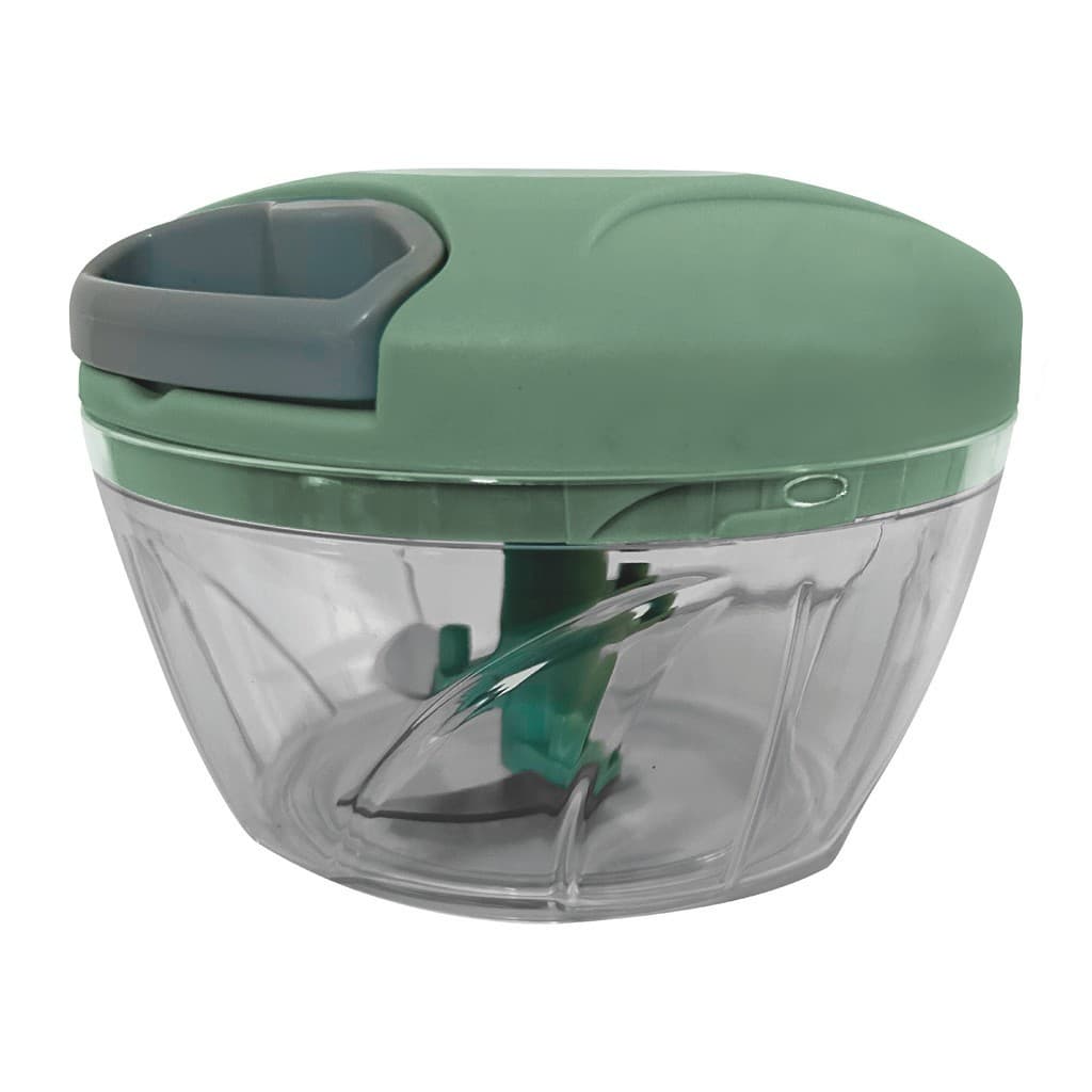 Mini Processador de Alimentos Triturador Manual 3 Lâminas Inox 500ml