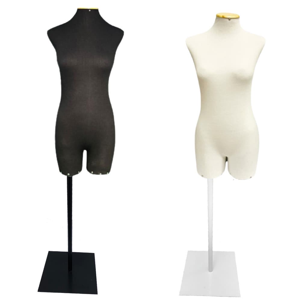 1 Manequim Meia perna Feminino Forrado Moda Vitrine Expositor Loja pedestal chapa