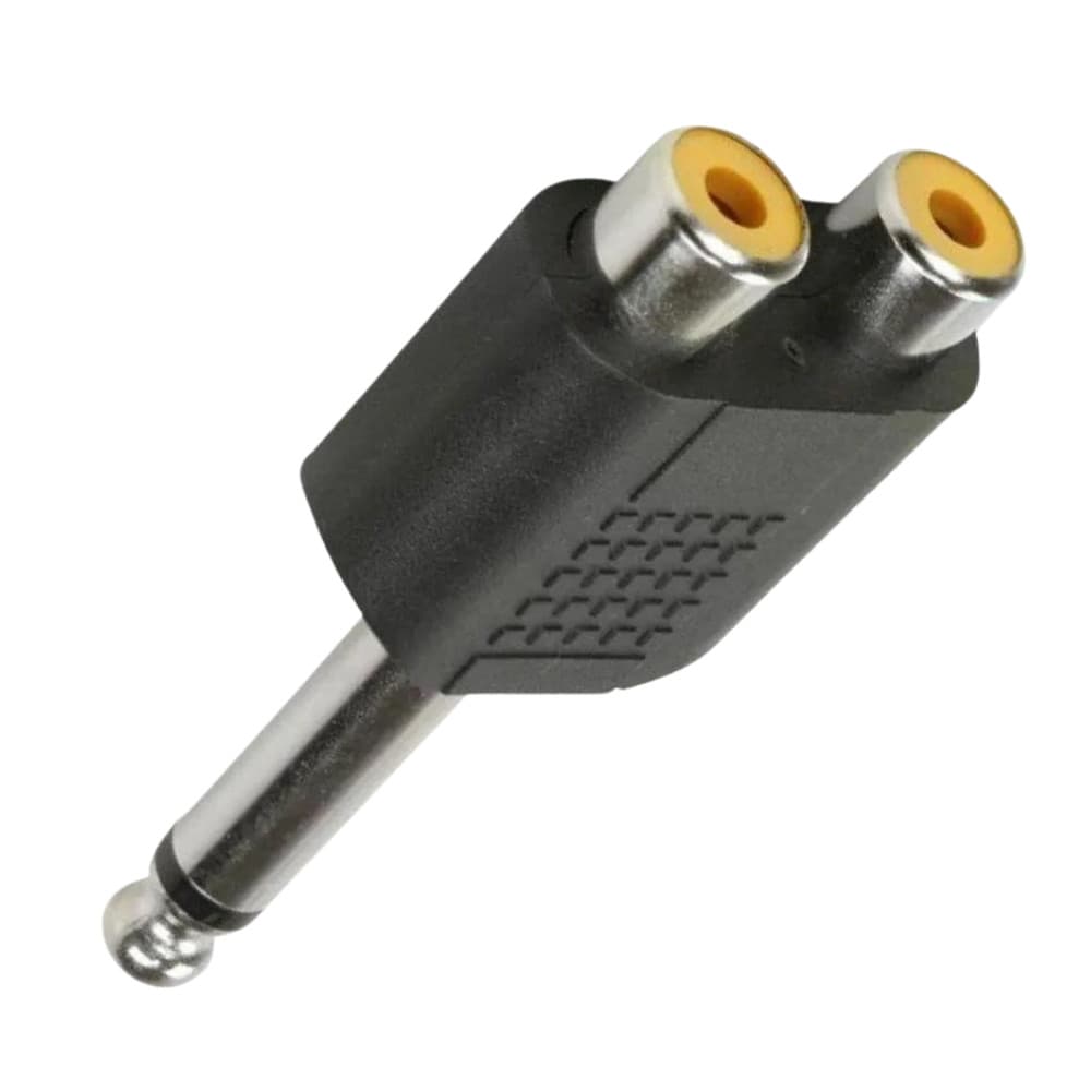 Conector plug  adaptador p10 macho para 2 rca mono IT  Blue LE - 5559