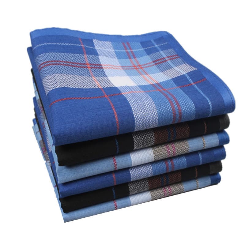 3 Pçs 43x43cm 100 % Algodão Retro Xadrez Impresso Lenços Masculinos Macios Ternos De Negócios Bolso Quadrado Suor Rosto