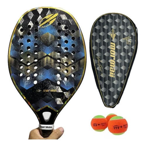 Raquete Profissional Beach Tennis Mormaii Vini Font Azul