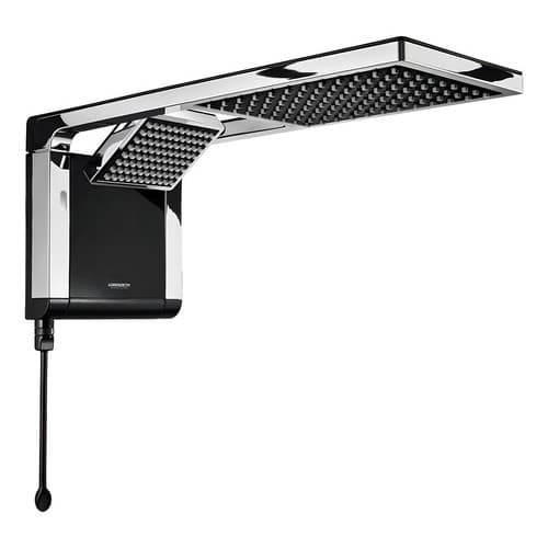 Chuveiro Elétrico De Parede Lorenzetti Acqua Ultra Duo Flex Preto-cromado 6800w 220v