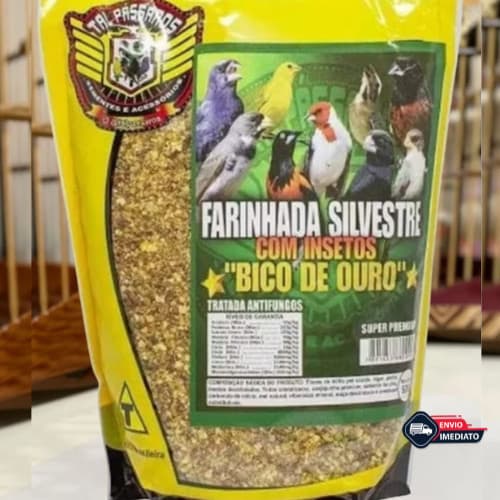Ração FARINHADA SILVESTRE BICO DE OURO 500g Tal Pássaros