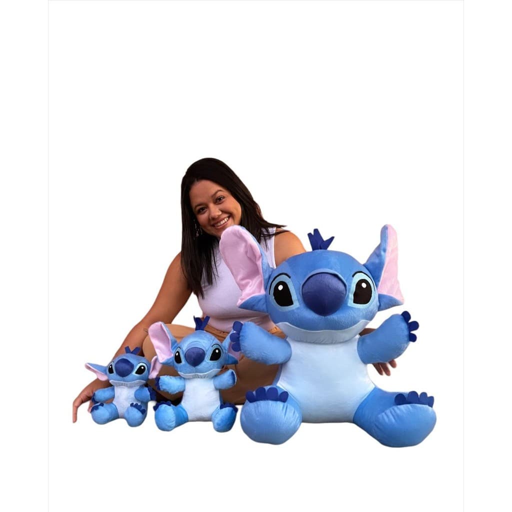 Stitch Pelúcia Grande e Pequeno Tecido Macio Rosa e Azul Decoração para Quarto e Cestas Menina e Menino