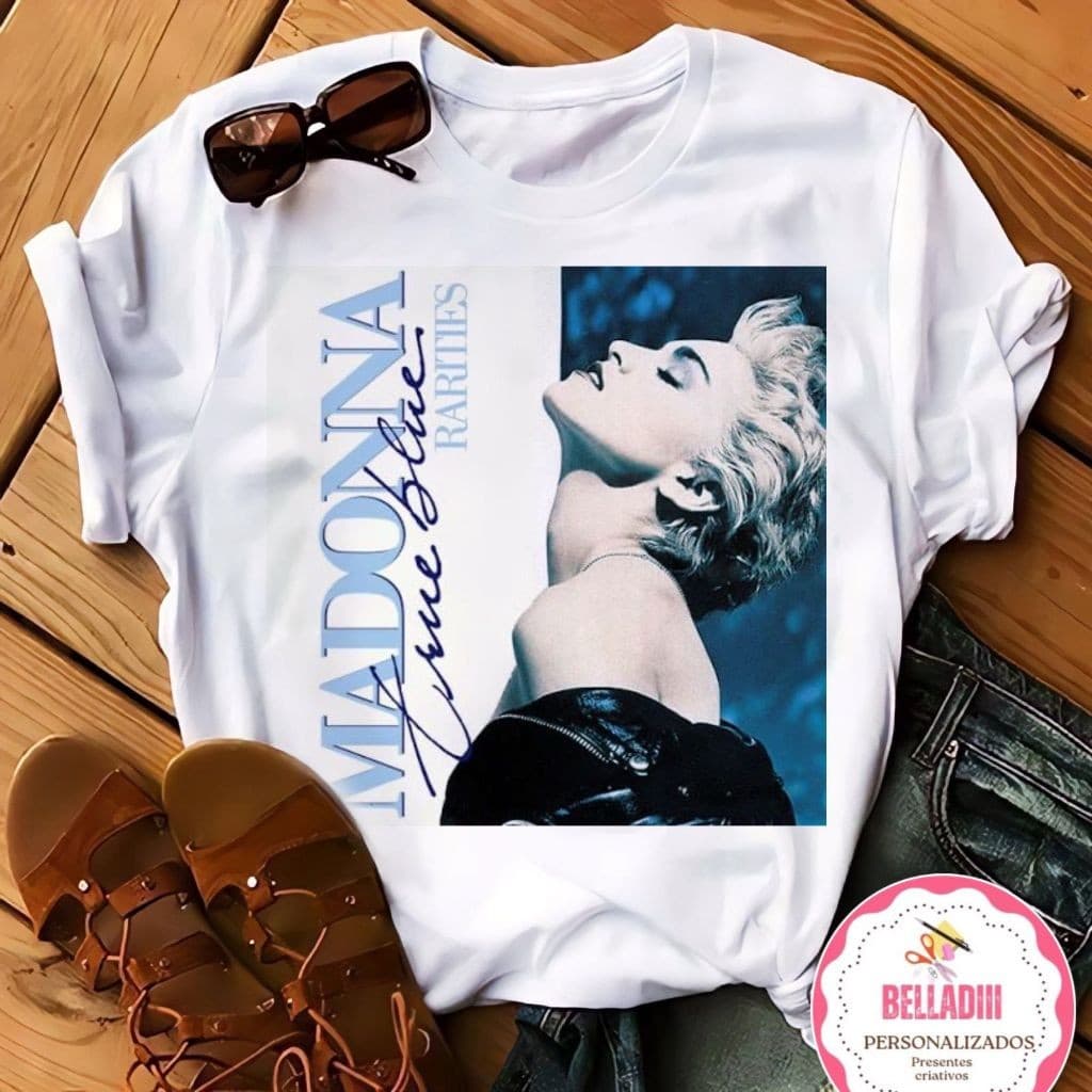 Camiseta Feminina Personalizada  Estampa MADONNA 25AO31