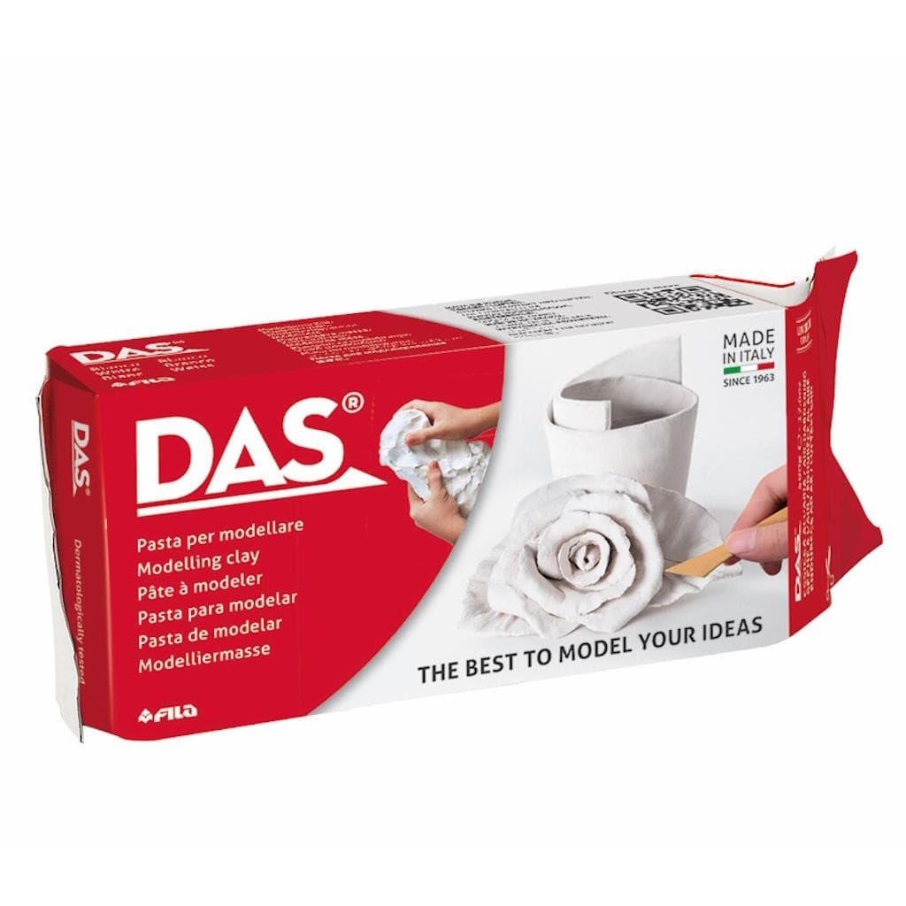 Massa de modelar DAS Branca 1Kg - ceramica fria cor branca