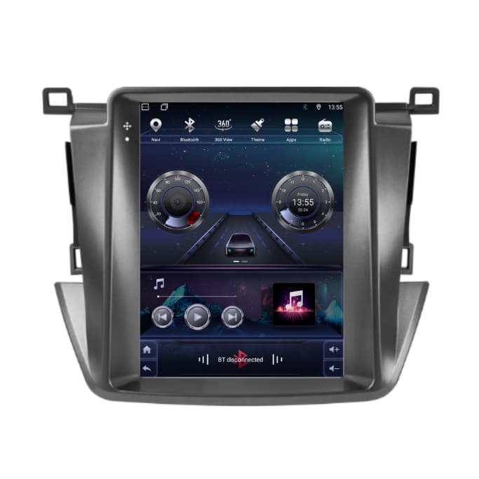 Central Multimídia Tesla para TOYOTA RAV4 2013-2018 com Kit (TELA ,CHICOTE e MOLDURA)
