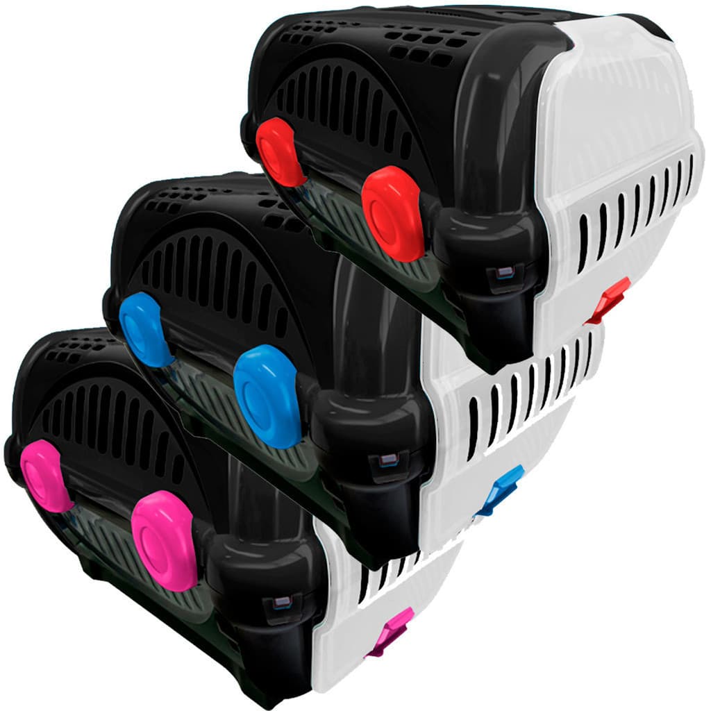 Caixa de Transporte Passeios Consultas Cachorro Gatos Cães Luxo N1 Black Furacão Pet