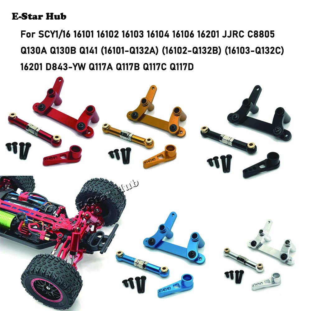 Componentes De Direção Haste De Puxar Engrenagem Para Subaru Scy 1/16 Série Completa SCY1/16 16101 16102 16103 16104 JJRC C8805 Acessórios Peças De Atualização Rc Modelo Buggy De Caminhão Rastejador
