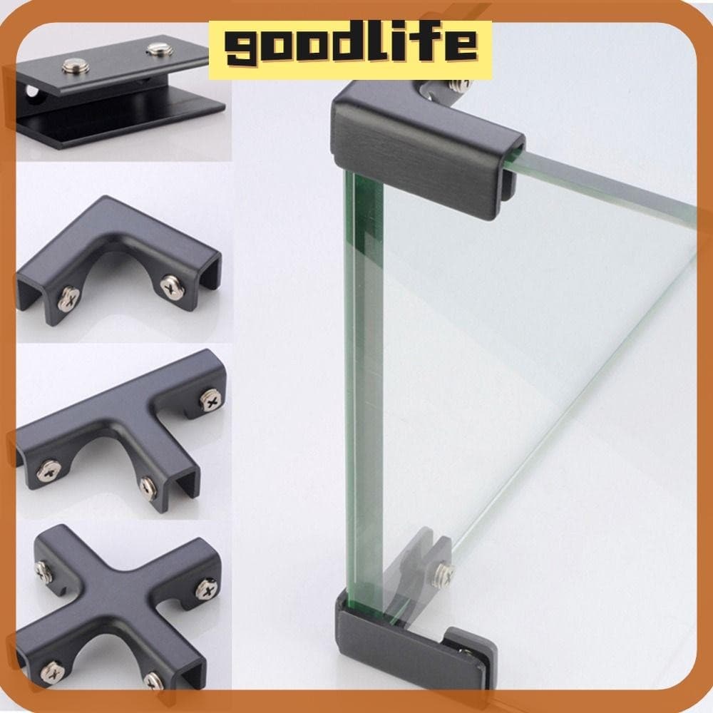 GOODLIVE Glass Clip , Código De Canto Em T Tipo L , Fivela De Vidro De À Prova De Ferrugem