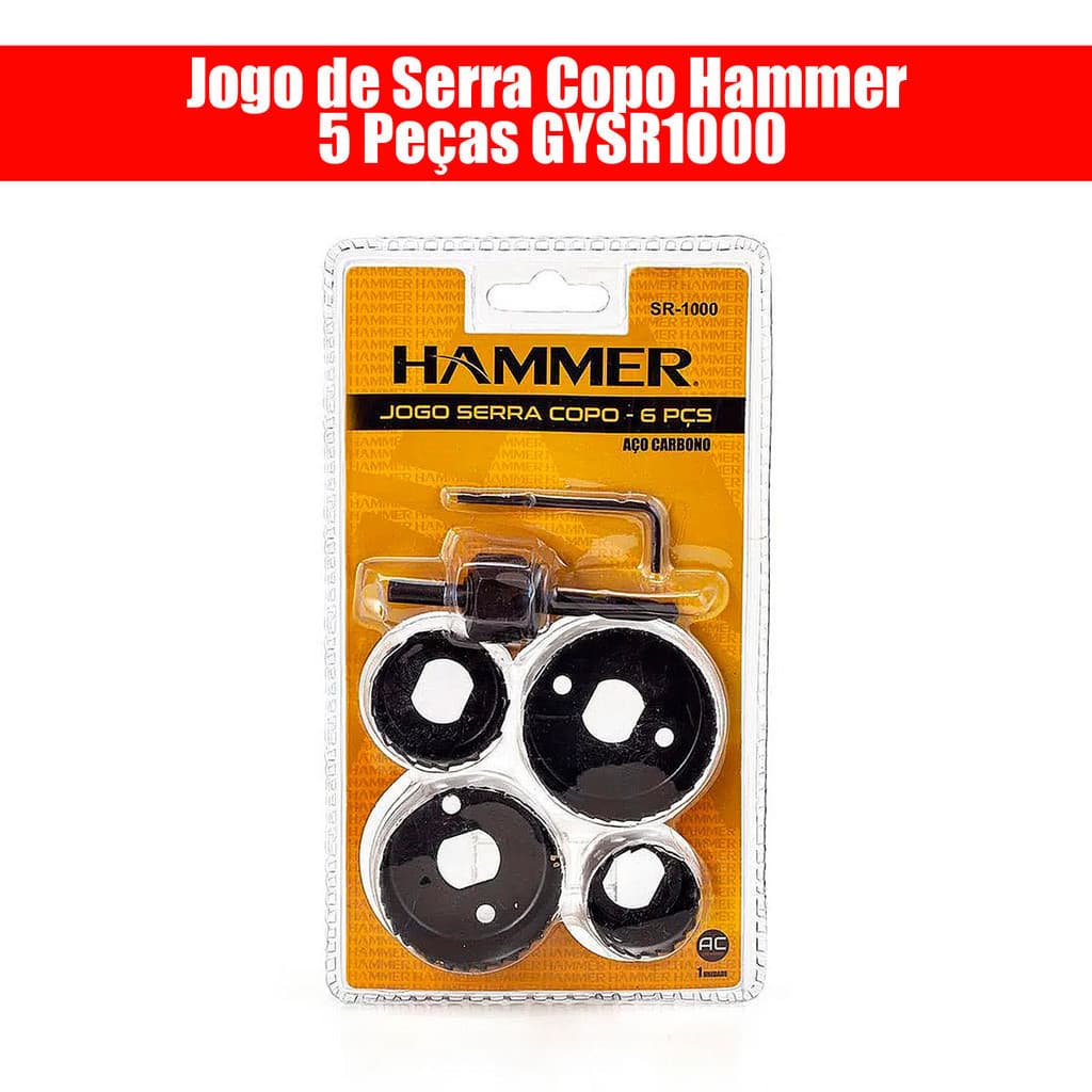 Jogo de Serra Copo Hammer 5 Peças GYSR1000