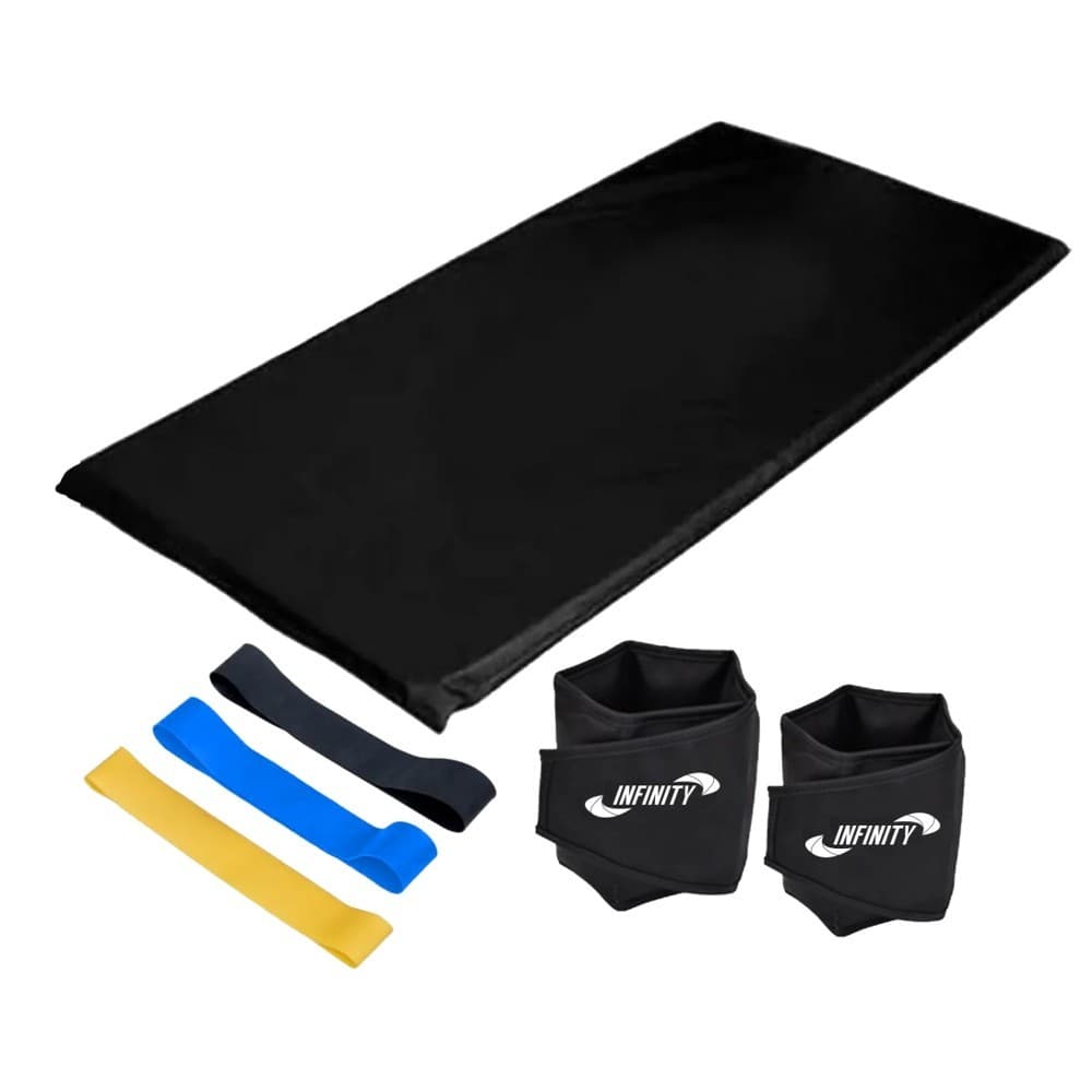 Caneleira Peso 5 Kg- Par + Colchonete + Kit Mini Band