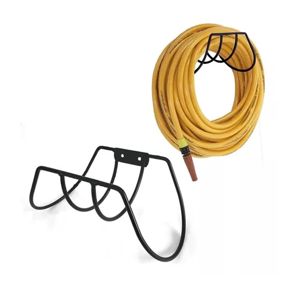 Suporte Enrolador De Mangueira Jardim Parede Black