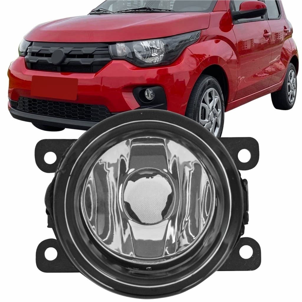 Farol Milha Auxiliar Fiat Mobi 2016 2017 18 à 2023 Aba Preta