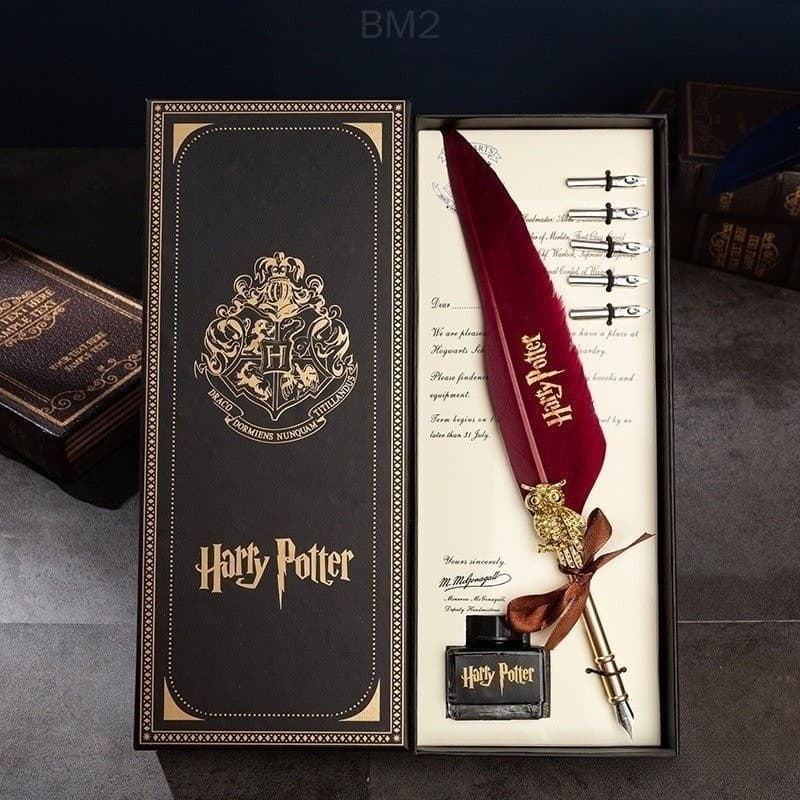 Conjunto De Canetas De Caligrafia Harry Potter Caneta De Pena Extravagante Luxo Assinatura Vintage Presente