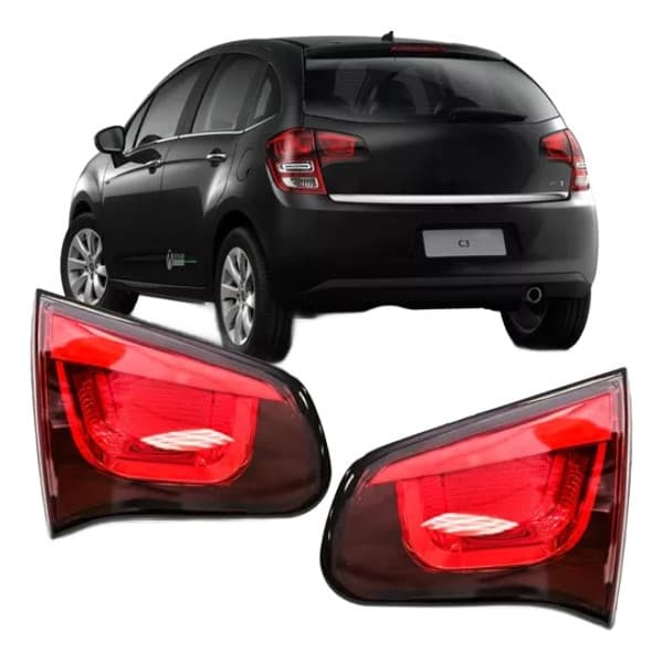Lanterna Traseira Porta Mala C3 2013 A 2022 Bicolor Rubi