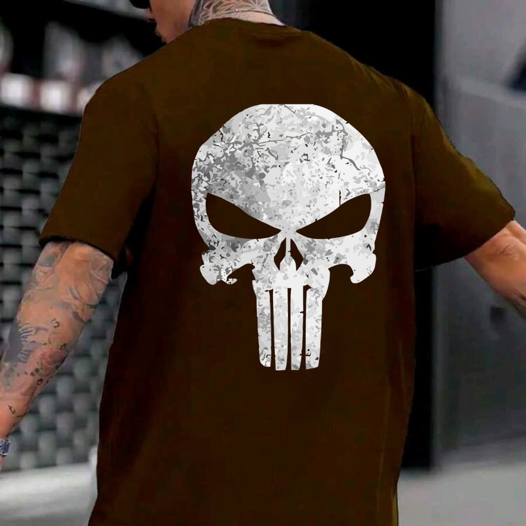 Camiseta Longa Oversized Streetwear Unissex Justiceiro