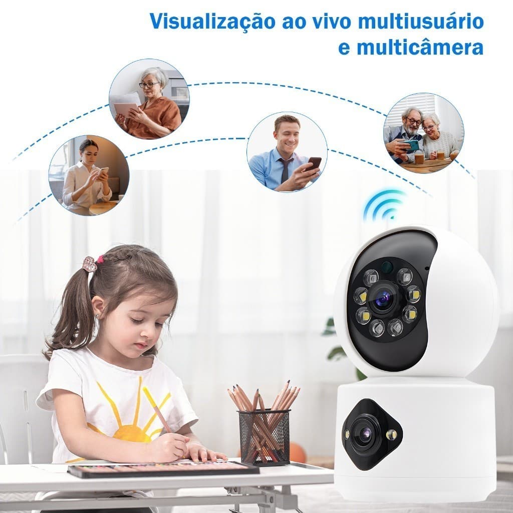 Inicio HD Smart Wireless Babá Crianças Eletrônica Monitor Câmera wifi Visão Noturna Infravermelho