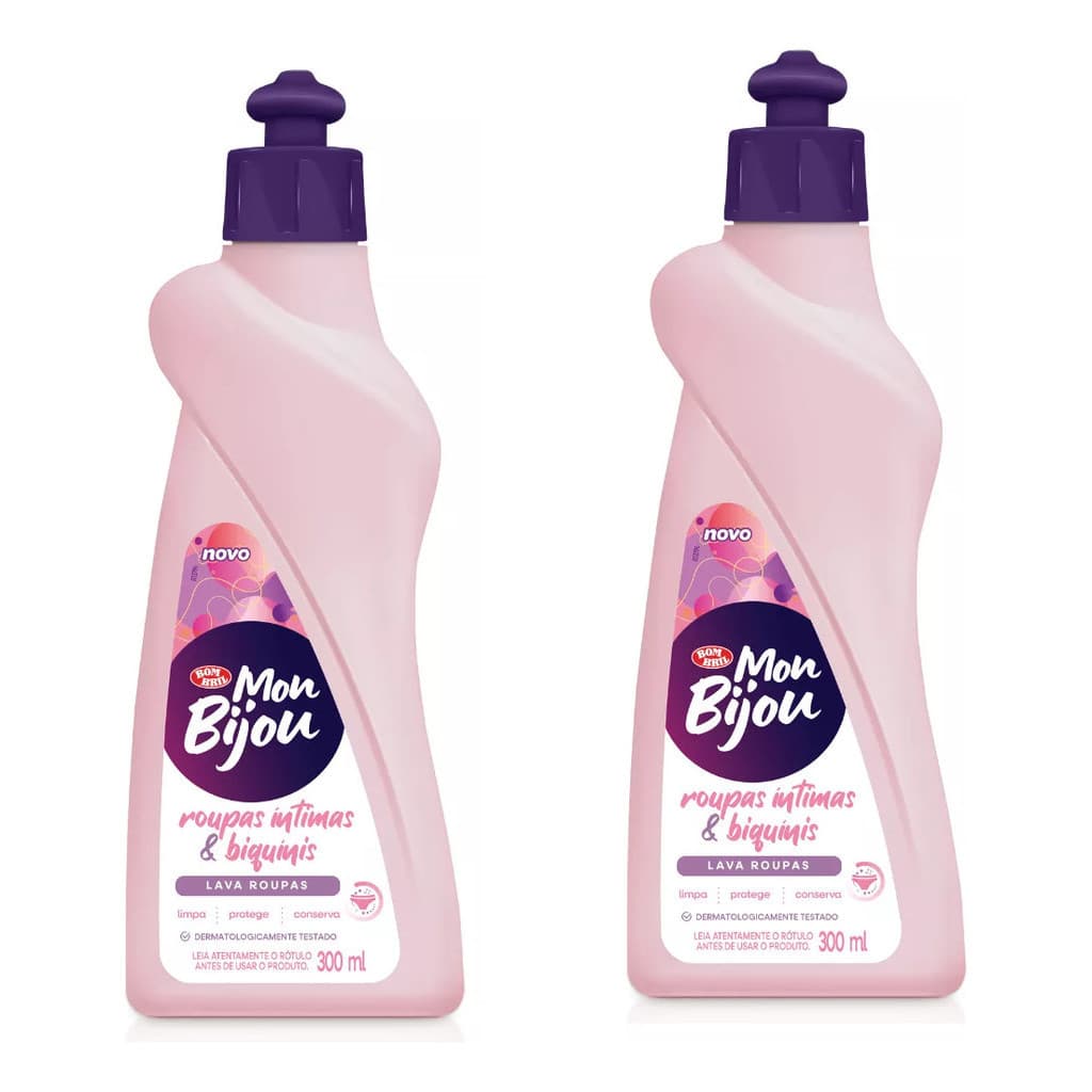 Mon Bijou Roupas Íntimas Antibacterial 300 Ml - Kit 2 Und