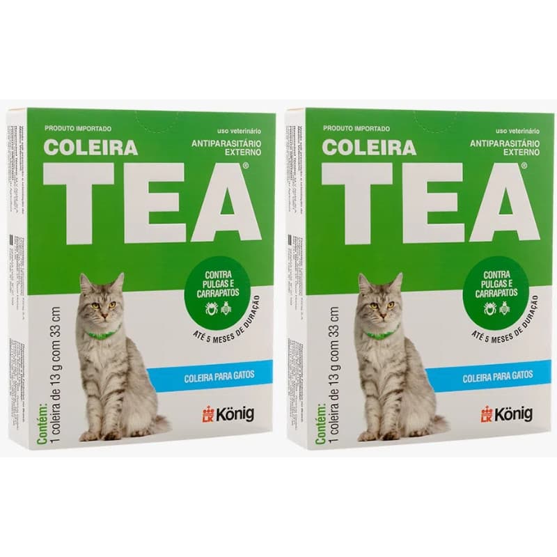 Coleira Tea 327 Antipulgas Para GATOS 33cm - 2 Unidades
