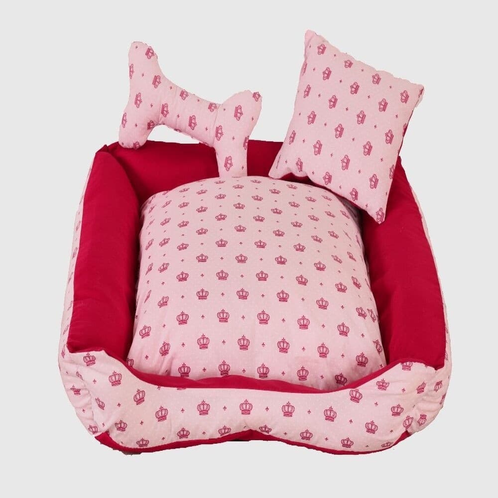 Cama Pet Store Onix Impermeavel Média Realeza Rosa