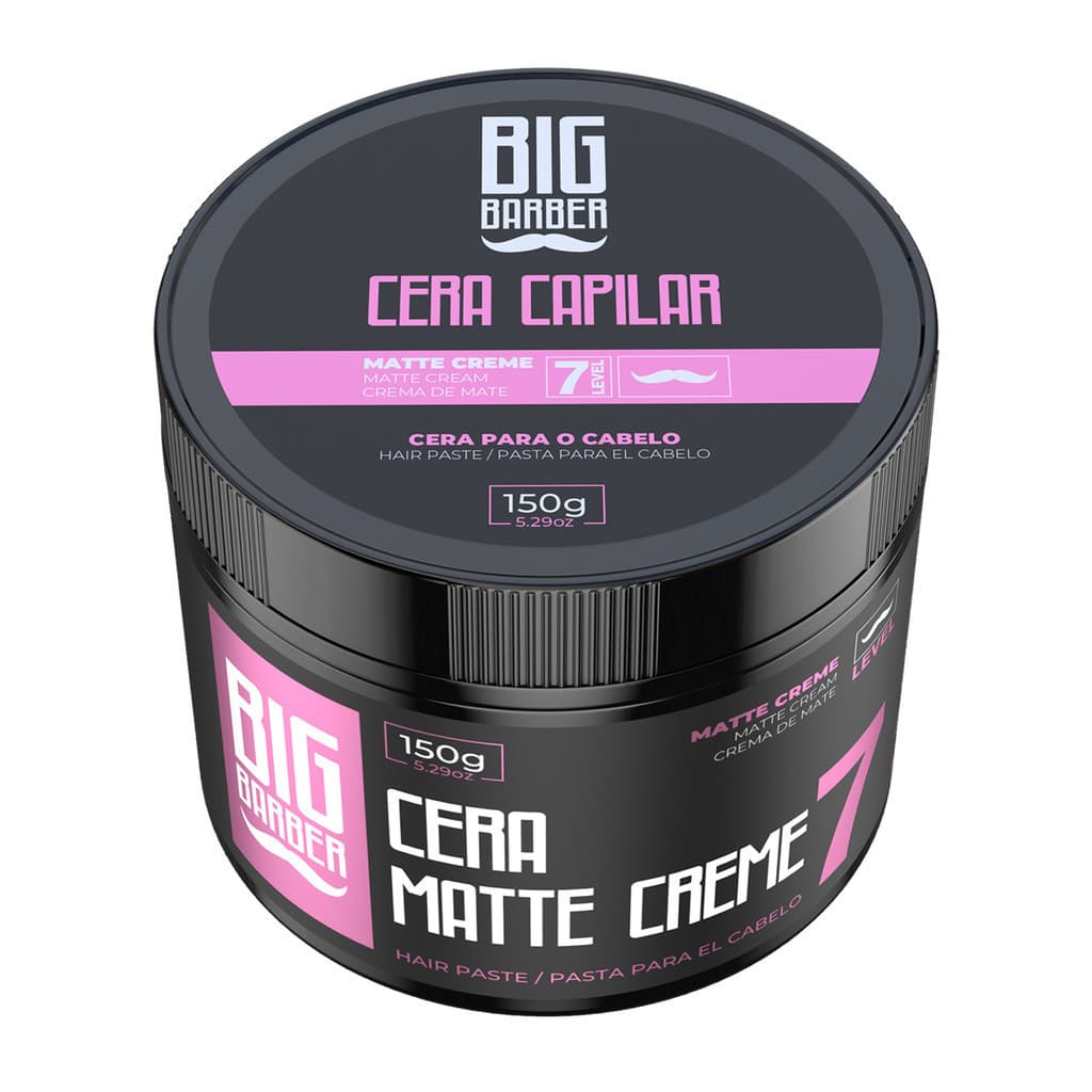 Cera Capilar Matte Creme Big Barber 150g Level 7 Profissional