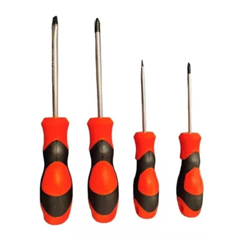 Kit 04 Chaves De Fenda Philips Ponta Magnetizada 02 Philips 02 Fendas