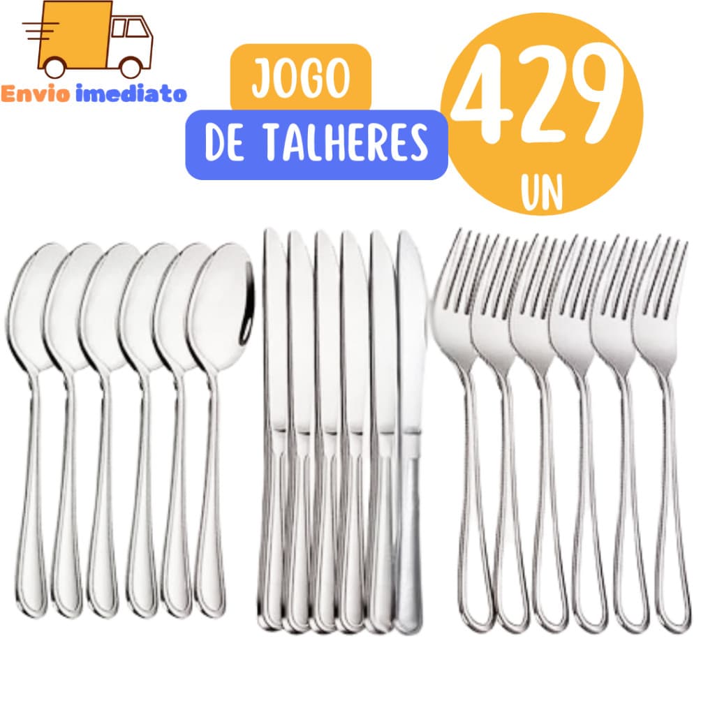 Jogo de Talheres 429 Unidades Garfos Facas Colher em Aço Inox Premium Alta Qualidade para Restaurantes Buffet Bar
