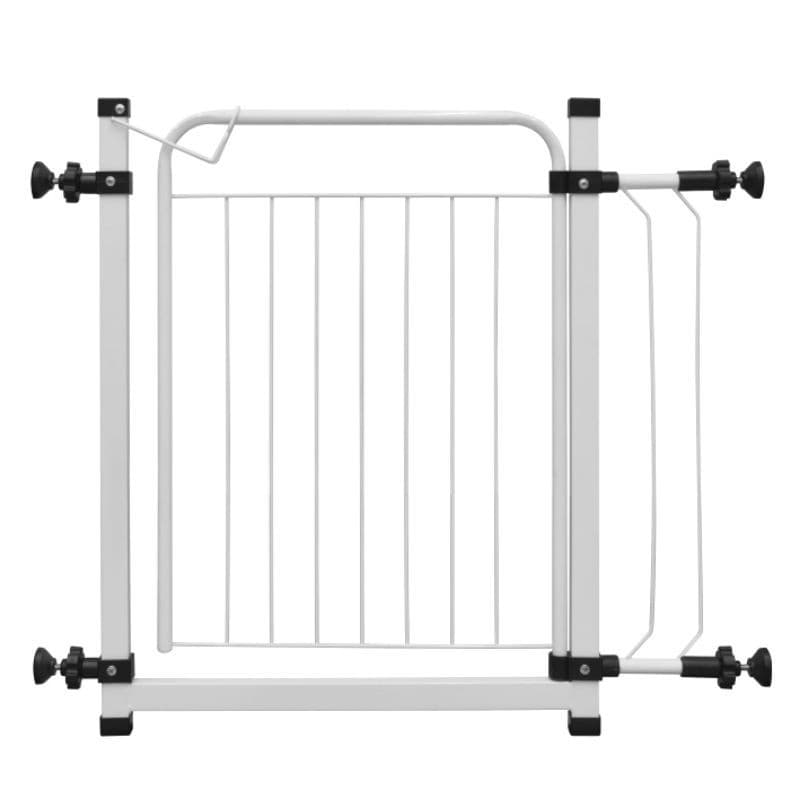 Grade Portão Portãozinho Luxo Pró Reforçado Proteção Pet Cachorro Criança Cães 69 A 83 Cm + Extensor 10 Cm