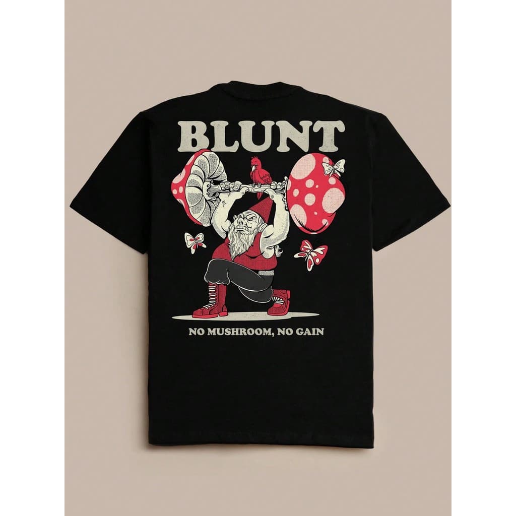 Camiseta Feminina No Mushroom No Gain Gnomo  Skate Blusa Camisa Unissex Top Premium   Streetwear Casual