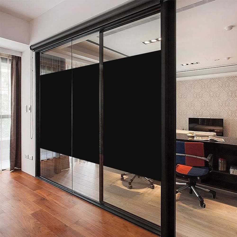 Adesivo Preto Fosco Decoração Parede Autocolante Lousa Quadro Negro Janela Black Out Envelopamento 3m x 45cm