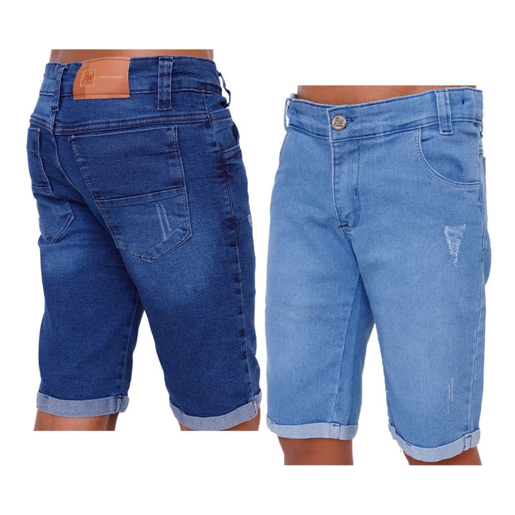 Quite 2 Bermuda Jeans Masculino Infantil Menino   Top