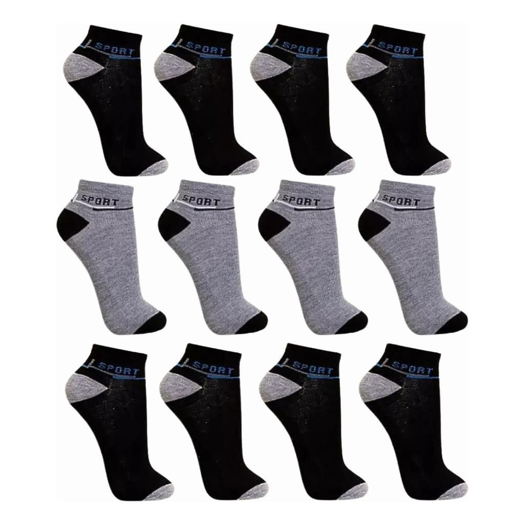 Kit 6 e 12 Pares Meias Masculina e Feminina Casuais Cano Curto Soquete Unissex