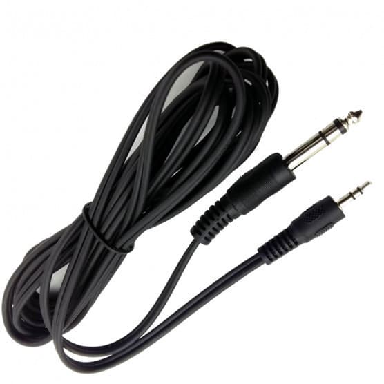 Cabo Audio Auxiliar P2 X P10 Stereo 2 Metros Cor Preto