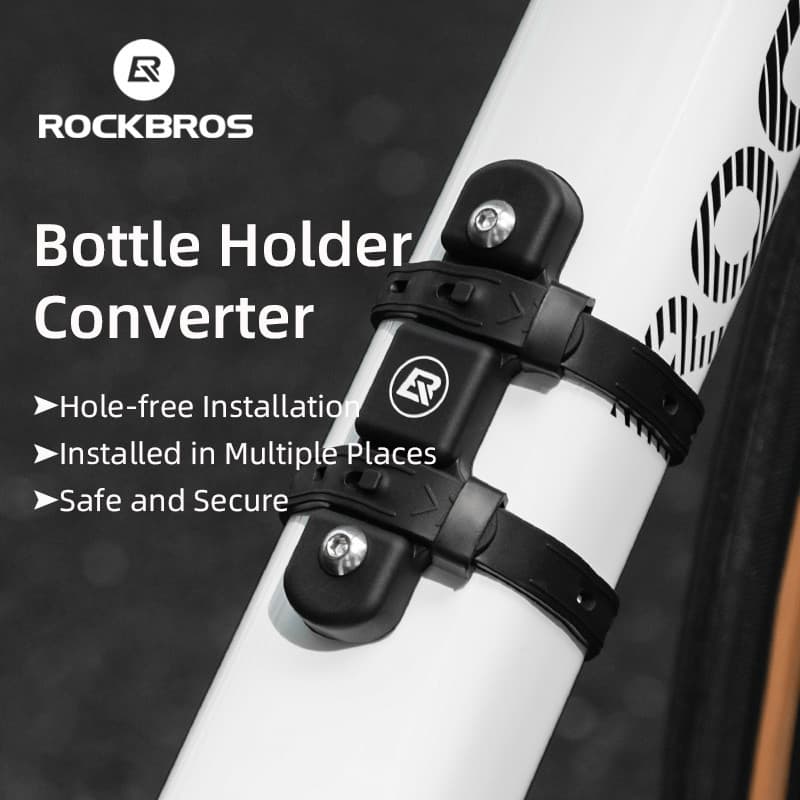 ROCKBROS Conversor De Bicicletas Porta Garrafas De Alta Elasticidade MTB Adaptador Silicone Gaiola Para Água Acessórios Exterior