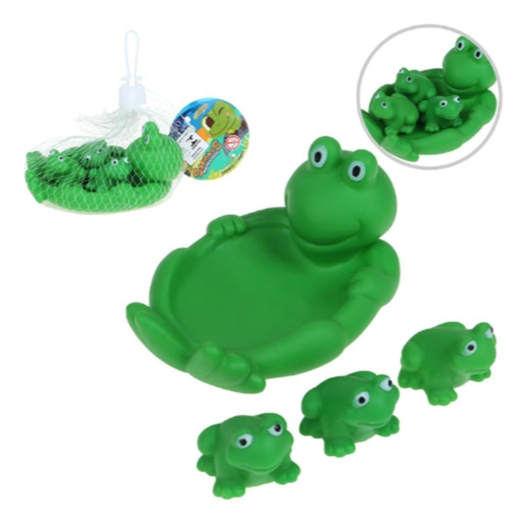 Kit de Banho para Bêbe Família Sapo Perereca com Filhotes Textura Macia