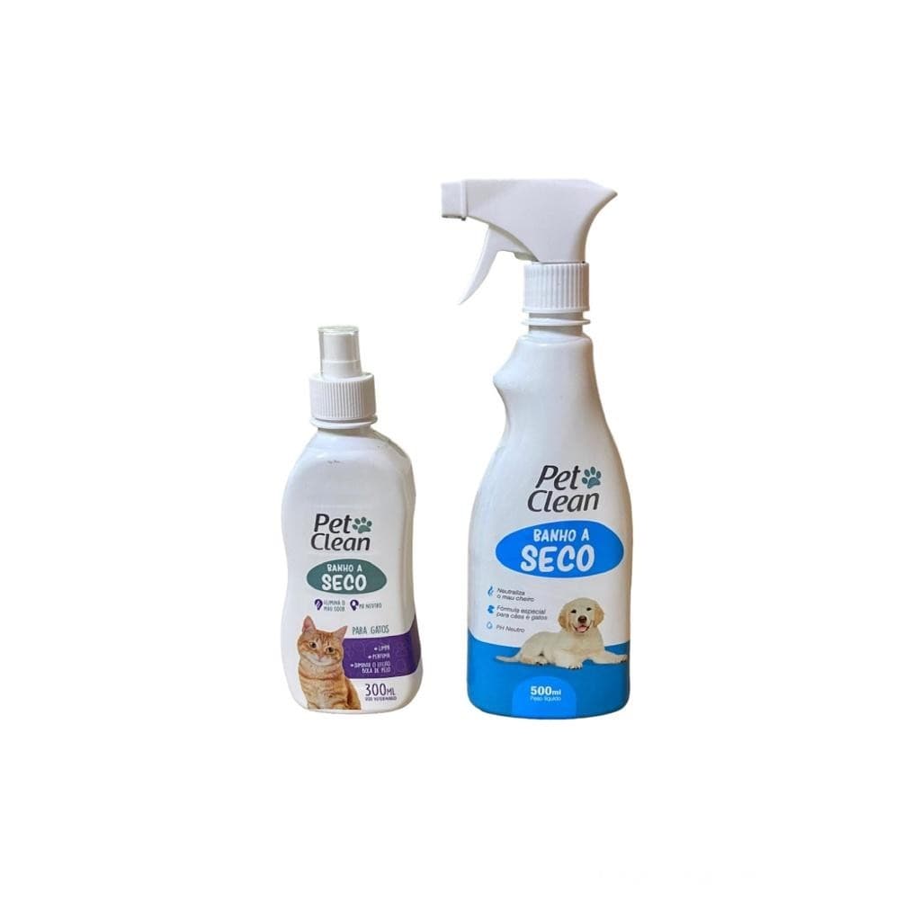Kit banho a seco cat e banho a seco dog