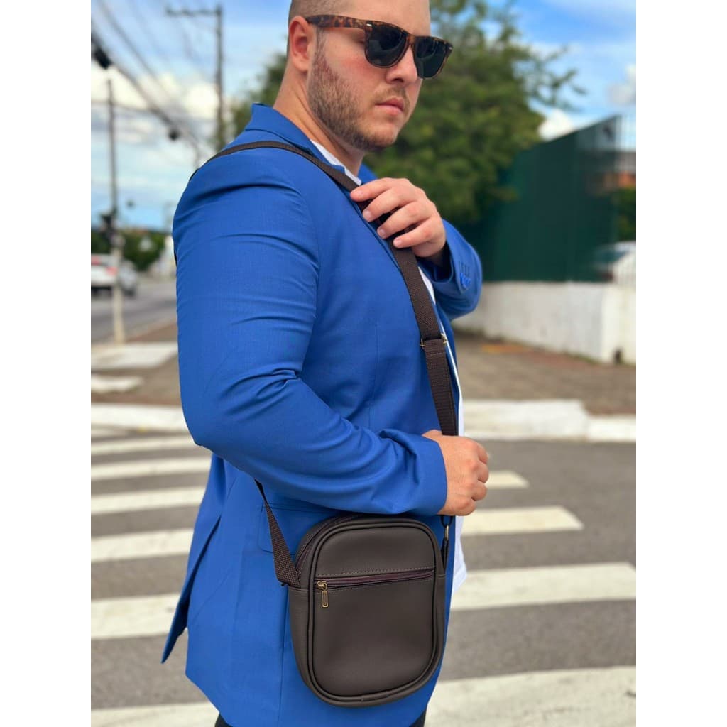 Bolsa Bag Lateral Detuli Pequena Marrom Sem Tampa – Compacta, Resistente e Prática para o Dia a Dia