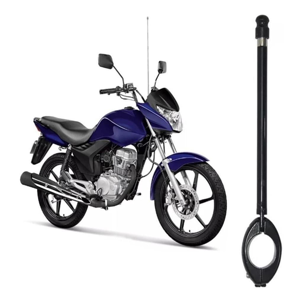 1 unidade Antena Aparador Corta Linha Pipa Moto Preta Guidão Inox