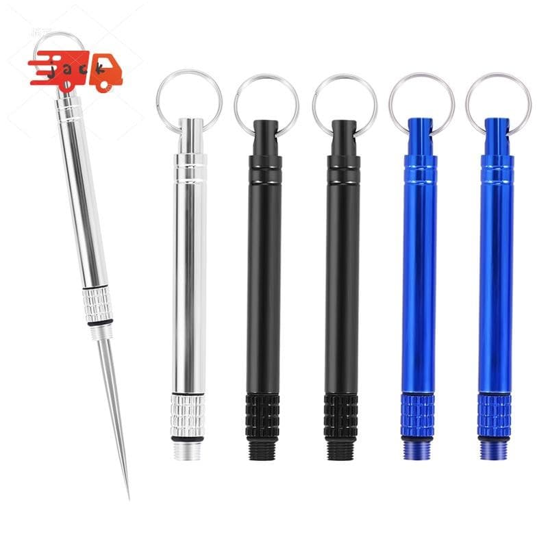 6 Peças De Palitos De Titânio De Metal , Dente De Bolso Reutilizáveis Portáteis Com Suporte De Palito De Aço Inoxidável