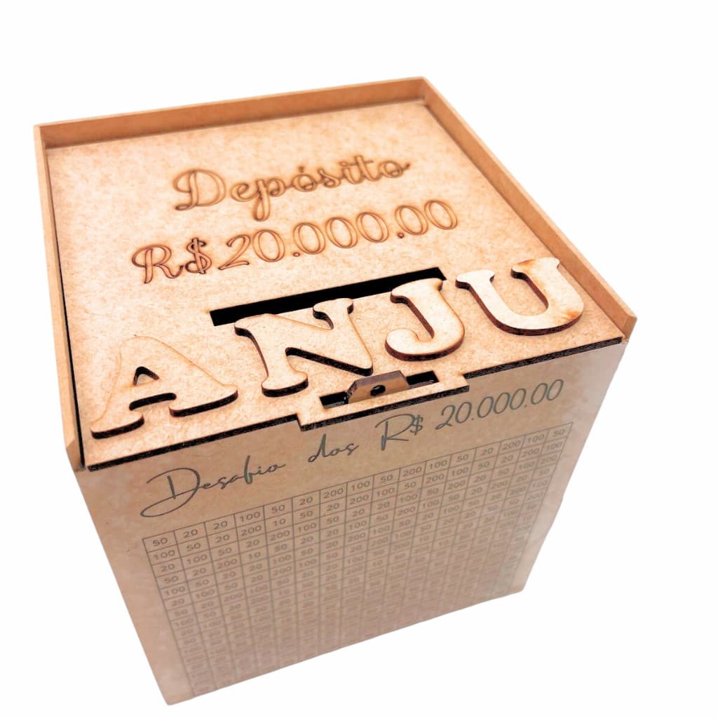 Cofre Desafio personalizado com nome Junte 1Mil / 5Mil / 10MIl / 20Mil / 30mil / 50mil M1