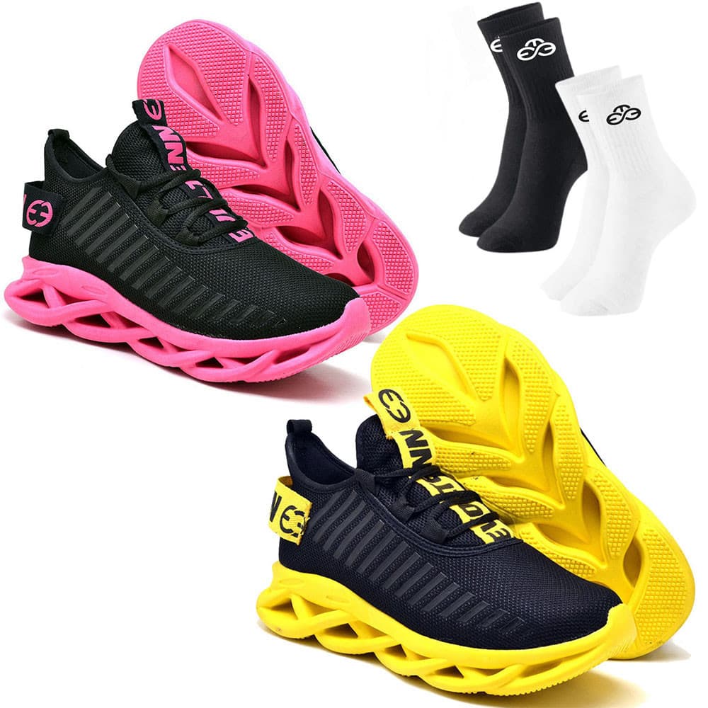 Kit 2 Tênis Corrida Leve Confortavel + Brinde Meia Promoção