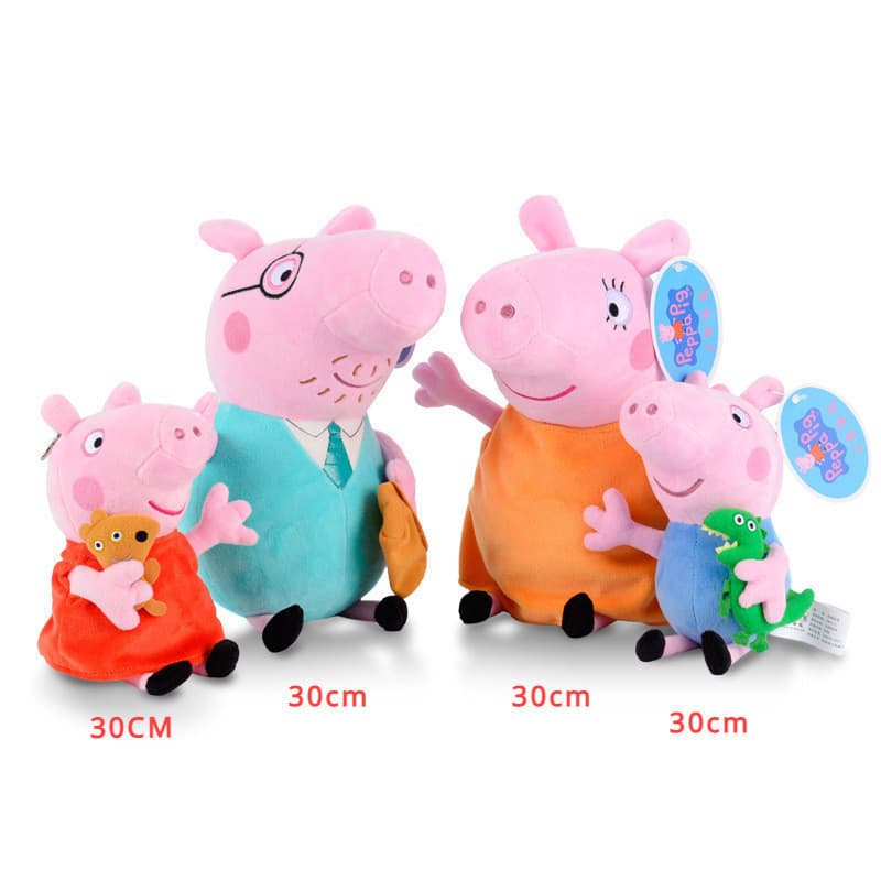 4 Pçs Porco Brinquedos De Pelúcia 30CM Paige George Família Crianças Feriado Presente Aniversário UBVY