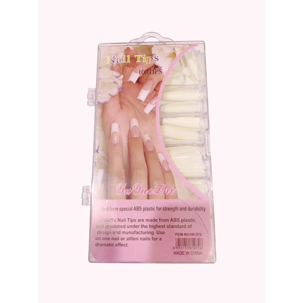 UNHAS POSTIÇAS NAIL TIPS 100 UNIDADES DE FORMATO QUADRADA