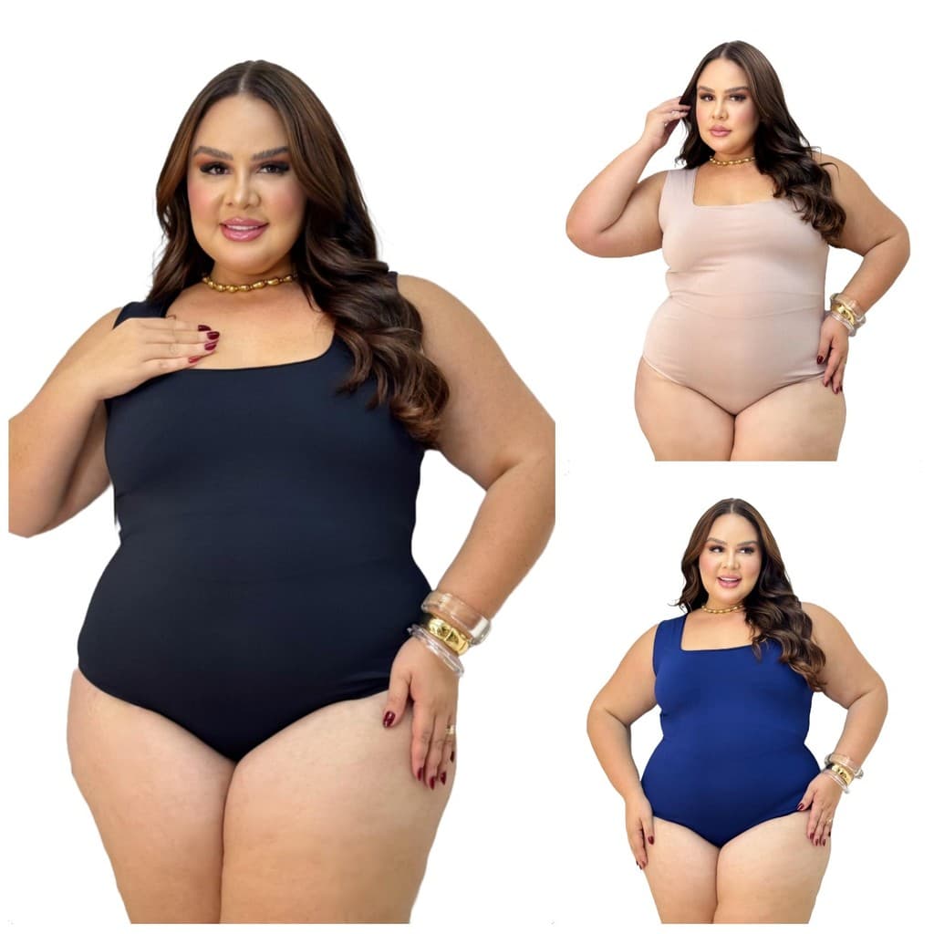 Body Maiô Plus Estilo Camiseta