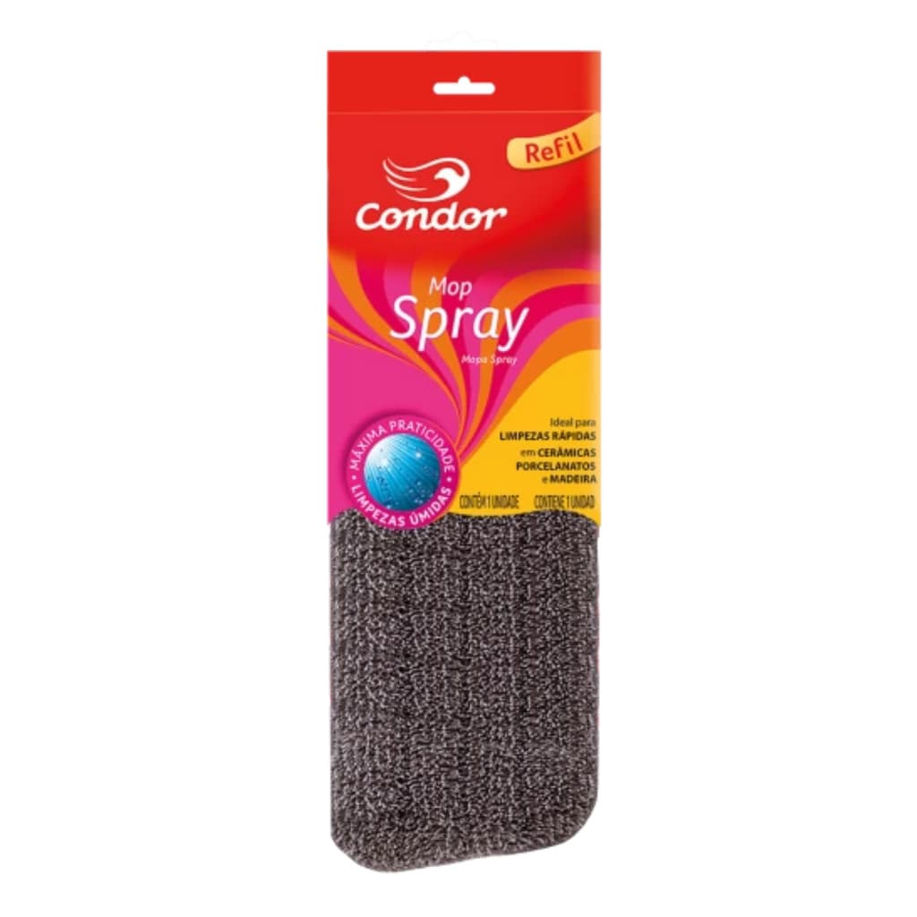 Refil P/ Vassoura Mop Spray Condor Esfregão Limpa Chão Casa