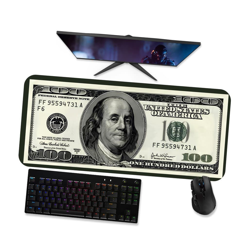 Mousepad Nota Dollar Americano 1 Speed Costurado Mouse pad Gamer 90x40 70x30 80x40 60x40 45x40