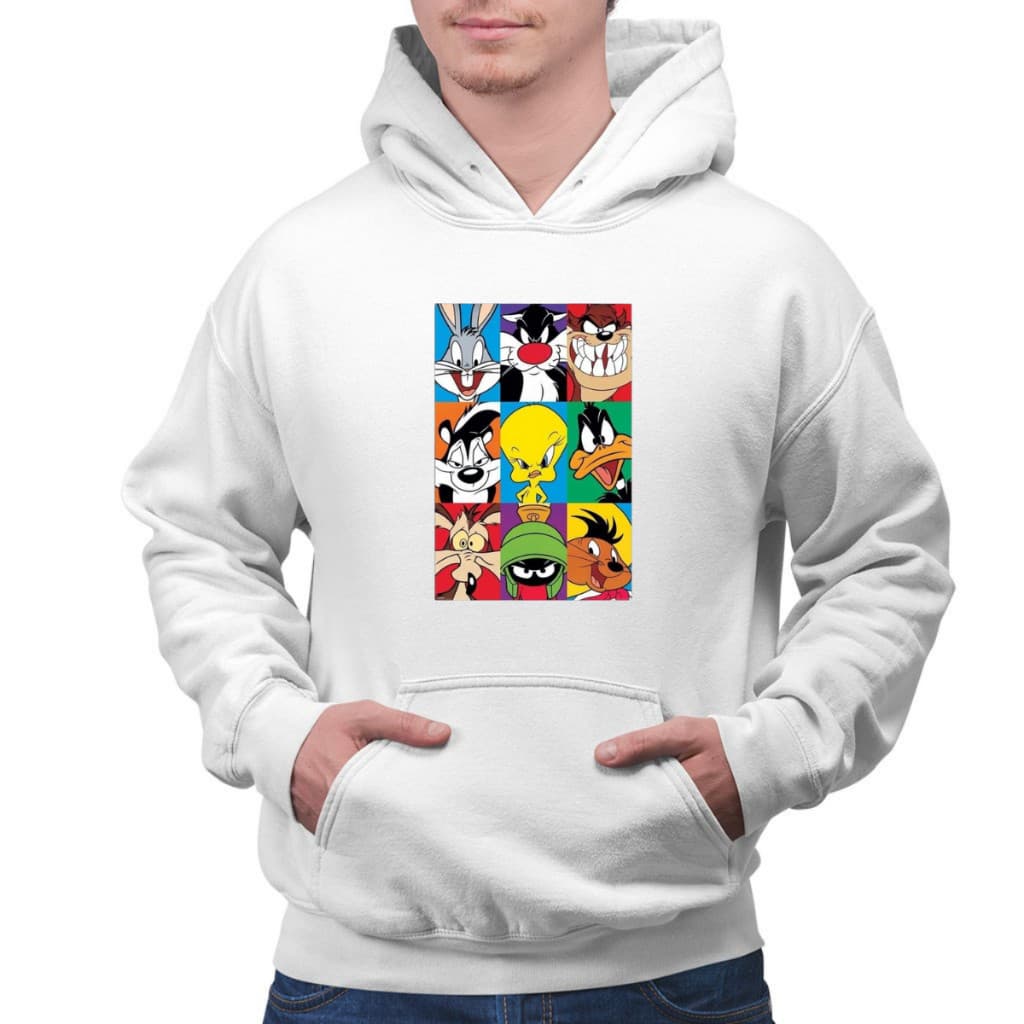 Moletom Canguru Branco Frajola Com Capuz Unissex Blusa Frio Cores Cordão Ajustável Inverno Promoção
