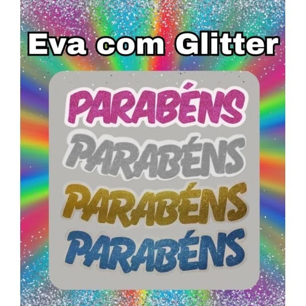 Faixa de Parabéns em E.V.A com Glitter